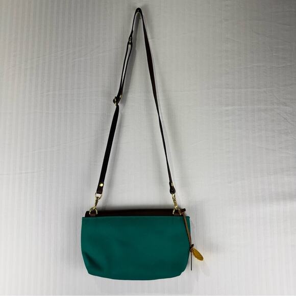 R. Riveter American Handmade Crossbody Purse Canvas Cotton Cow Hide Leather Bag - Picture 5 of 9